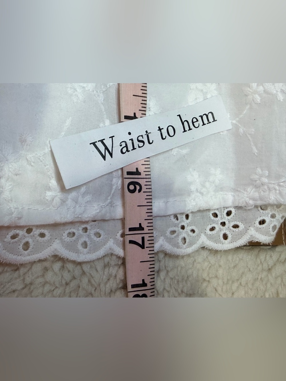 NWT SIZE S Altar'd State White Eyelet Lace Babydoll Chemise - Picture 15 of 16
